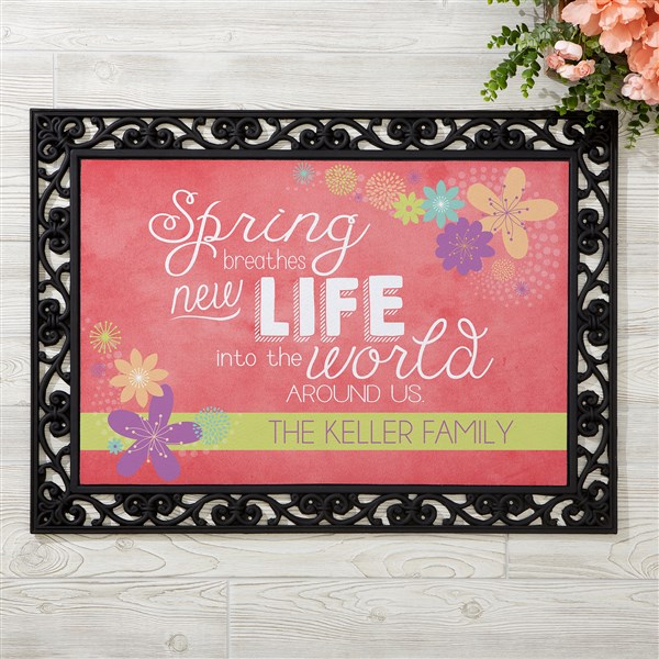 Personalized Spring Flowers Doormats - 16591