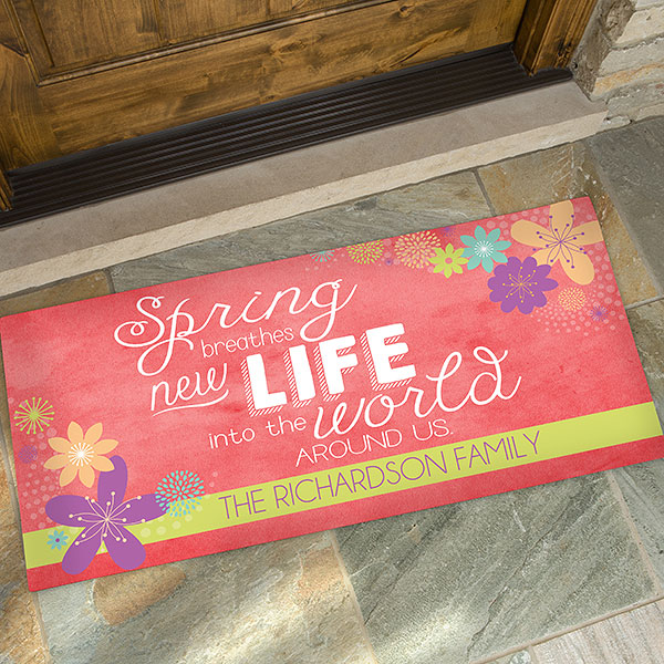 Personalized Spring Flowers Doormats - 16591