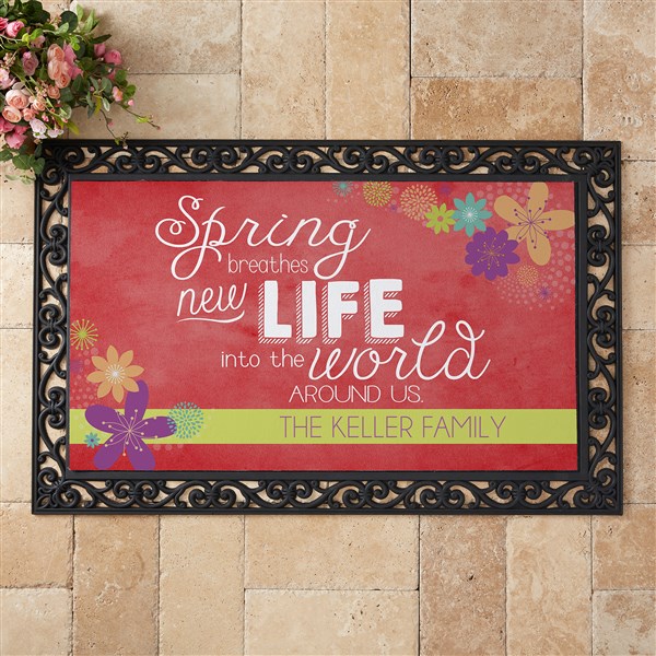 Personalized Spring Flowers Doormats - 16591