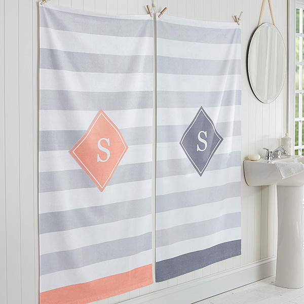 Personalized Family Initial Bath Towel - Classic Initial - 17457