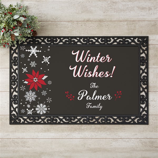 Personalized Christmas Doormats - Wintertime Wishes  - 17795