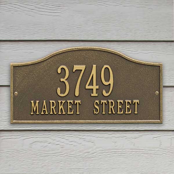 Personalized Home Address Plaque - Rolling Hills - 18036D