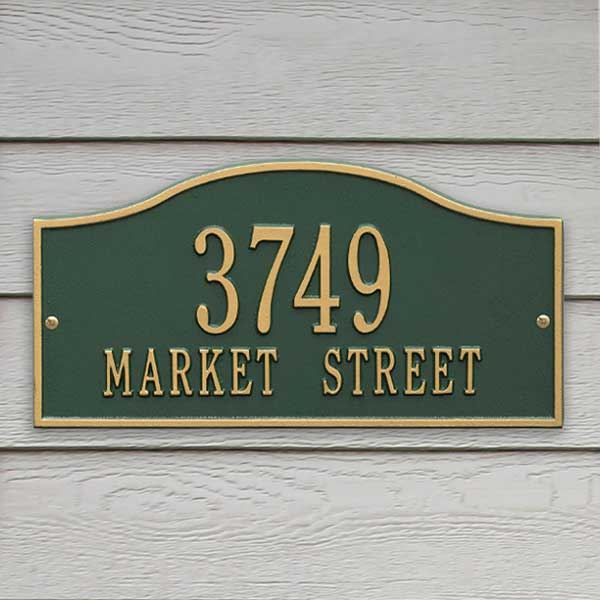 Personalized Home Address Plaque - Rolling Hills - 18036D