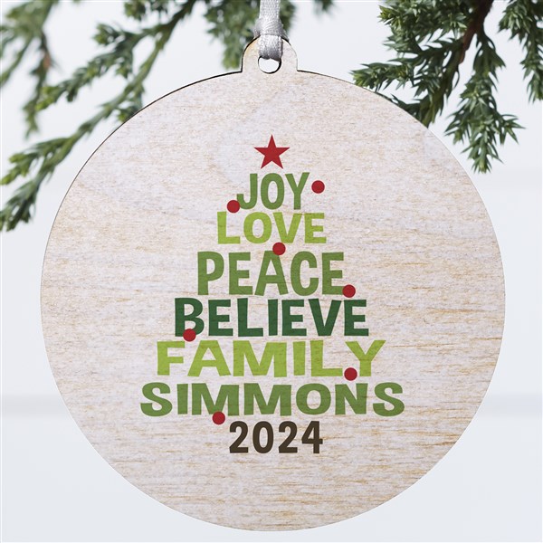 Personalized Family Tree Christmas Ornaments - 18061