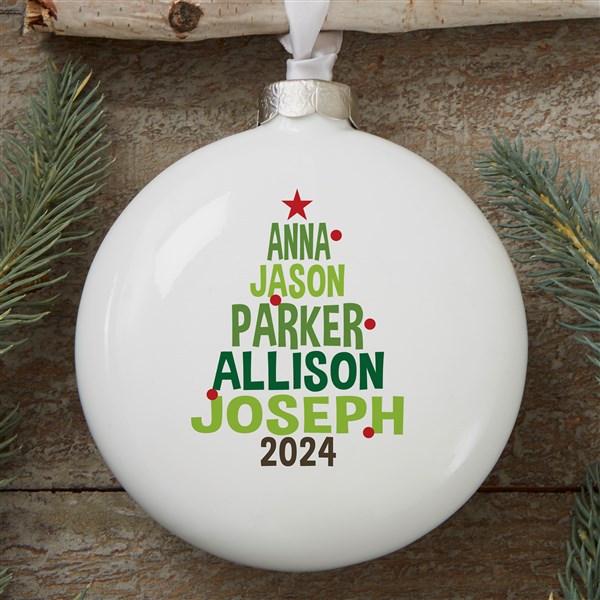 Personalized Family Tree Christmas Ornaments - 18061