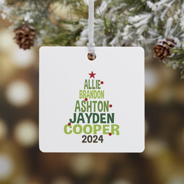 Personalized Family Tree Christmas Ornaments - 18061