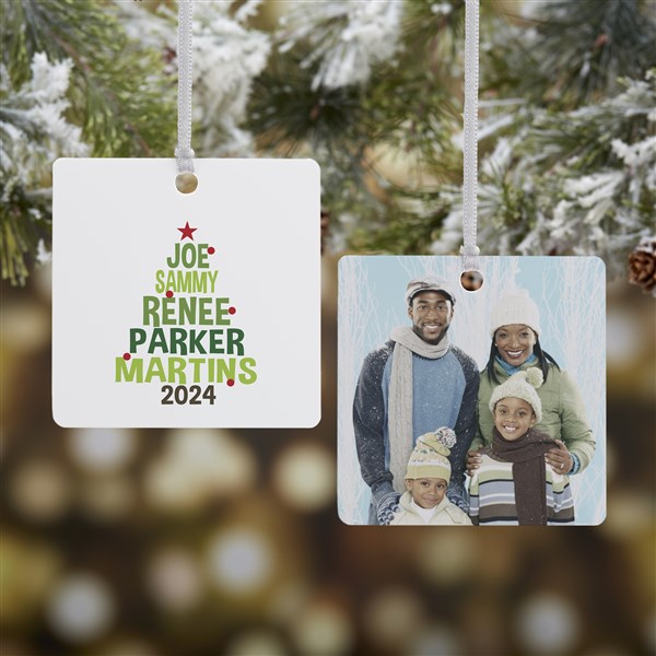 Personalized Family Tree Christmas Ornaments - 18061