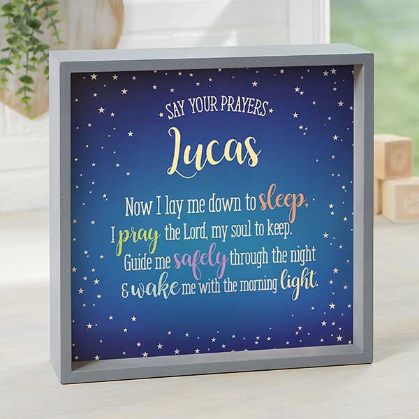 Personalized LED Light Shadow Box - Bedtime Prayer - 18264