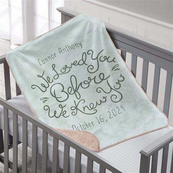 Personalized Baby Sherpa Blanket - I Loved You - 18355