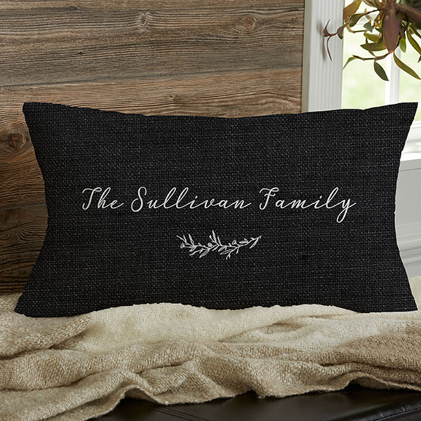 Personalized Throw Pillows - Farmhouse Floral - 18642