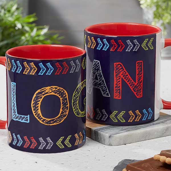 Personalized Kids Mugs - Stencil Name - 18752