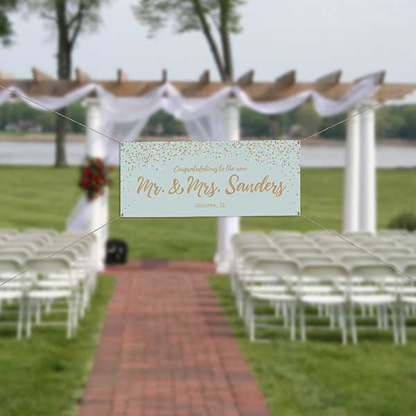 Personalized Wedding Banner - Sparking Love - 18923