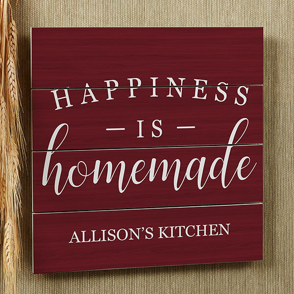 Custom Wood Plank Signs - Happiness Is Homemade - 19172