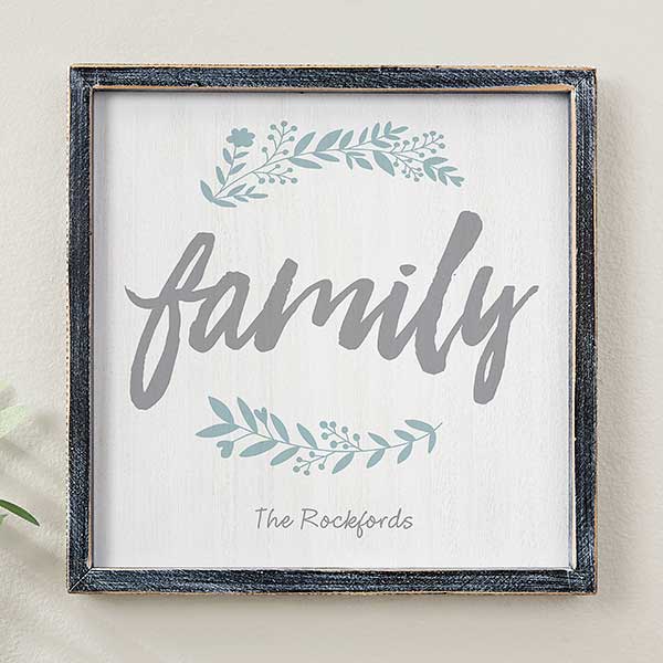 Personalized Barnwood Framed Wall Art - Cozy Home - 19244