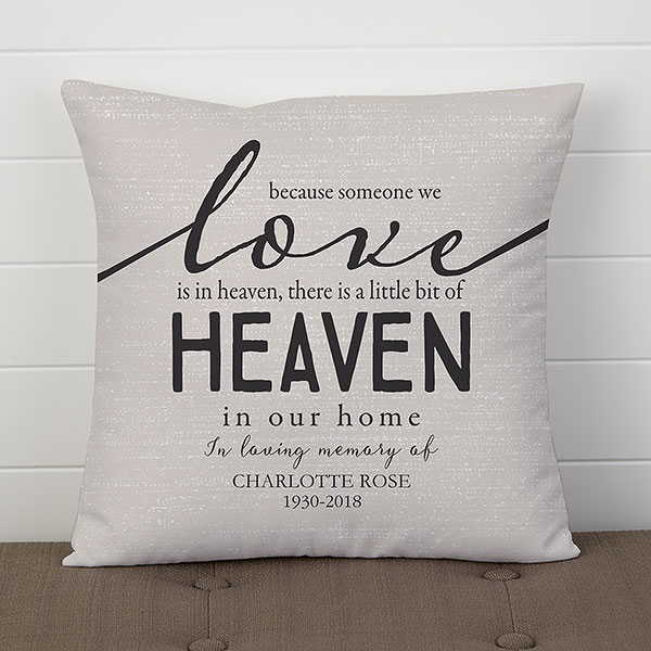 Personalized Memorial Throw Pillow - Heaven In Our Home - 19317