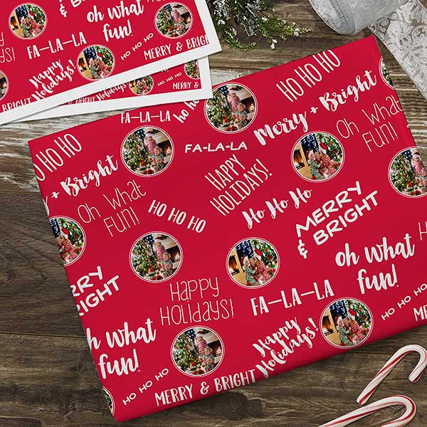 Personalized Christmas Wrapping Paper - Photo Collage - 19889