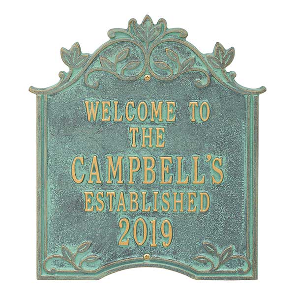 Personalized Outdoor Welcome Plaque - Hedra - 20243D