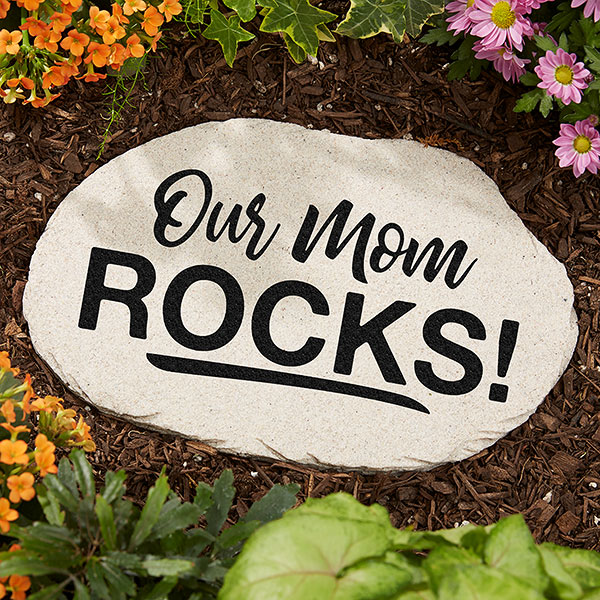 Personalized Garden Stones - Our Mom Rocks - 20467