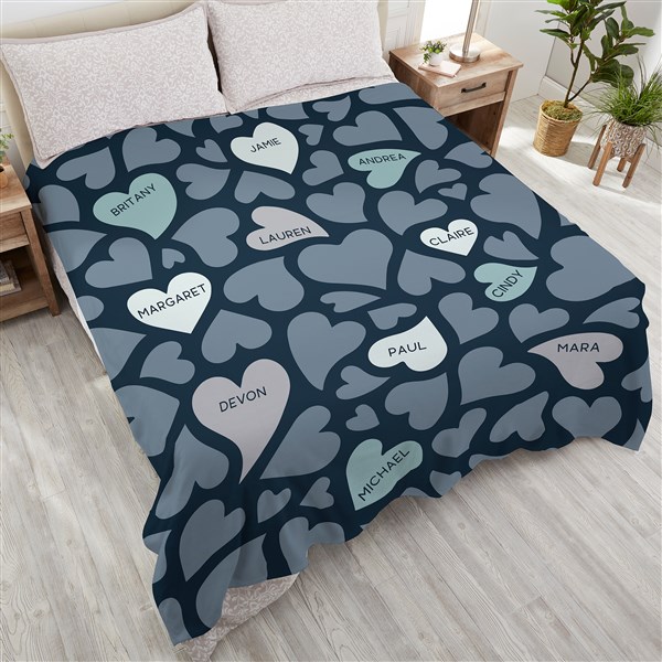 Personalized Blankets - Loving Hearts - 20545