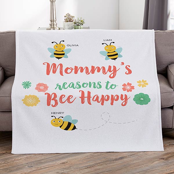 Bee Happy Personalized Blankets - 21302