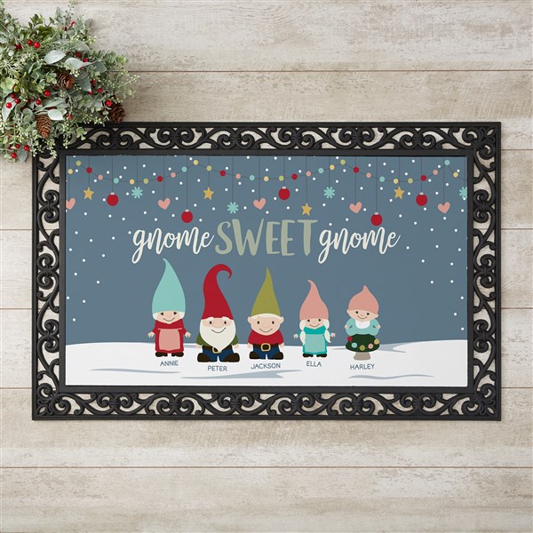 Personalized Gnome Sweet Gnome Doormats - 21864