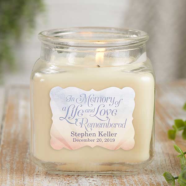 In Memory Personalized Scented Memorial Candles - 21899