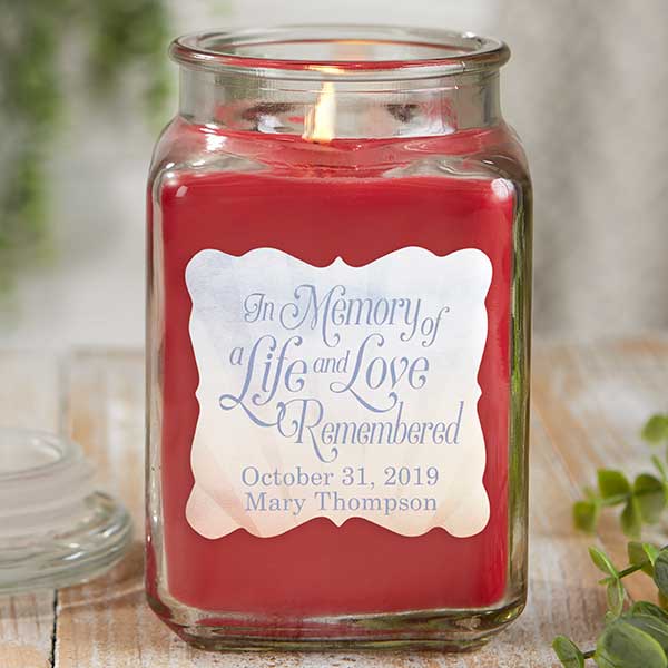 In Memory Personalized Scented Memorial Candles - 21899