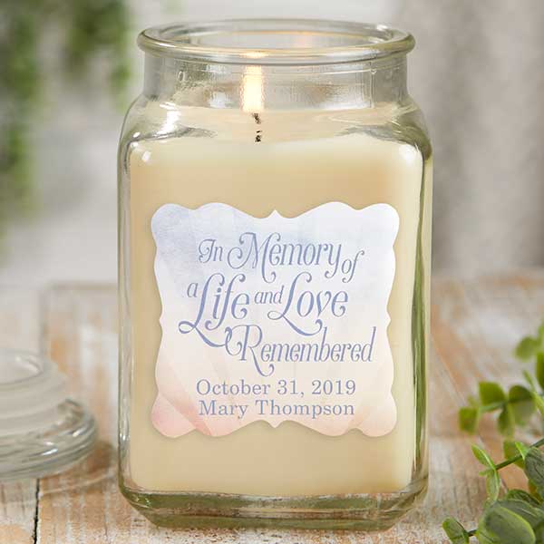 In Memory Personalized Scented Memorial Candles - 21899