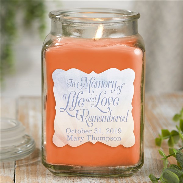 In Memory Personalized Scented Memorial Candles - 21899