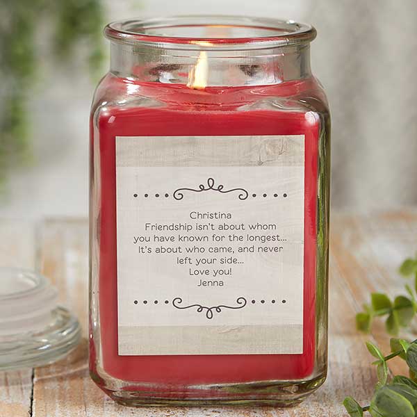 Personalized Scented Glass Candle Jars - Thank You Candle - 21921