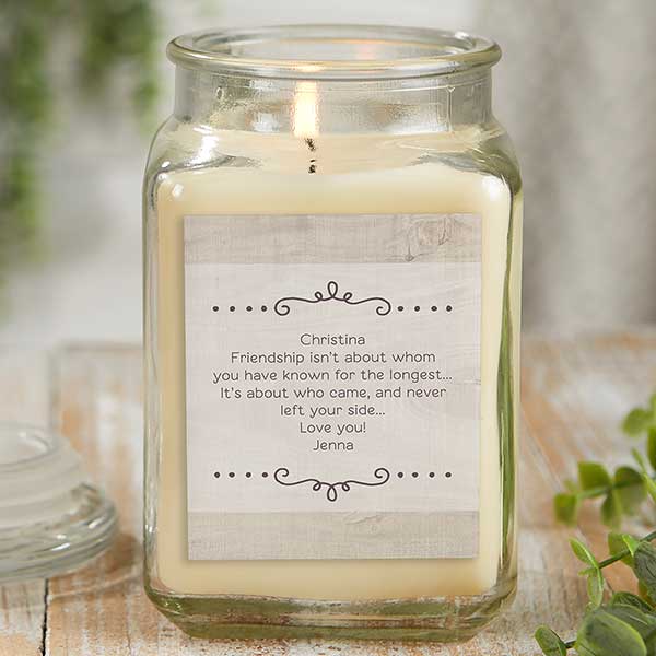 Personalized Scented Glass Candle Jars - Thank You Candle - 21921