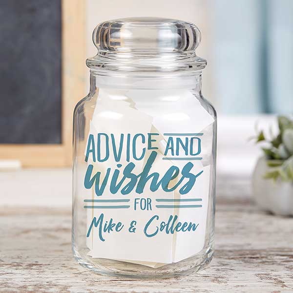 Personalized Wedding Advice & Wish Jar - 22232