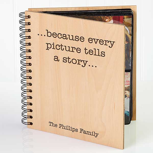 Expressions Personalized Wood Photo Album - 22355