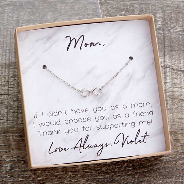 Necklace With Personalized Marble Message Display Card - 22426