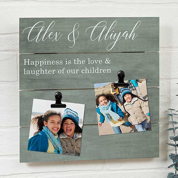 Personalized Shiplap Photo Clip Frames - 22470