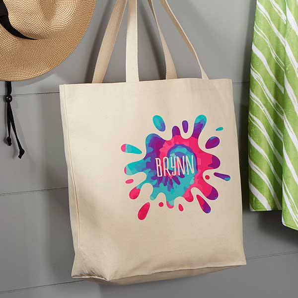 Tie-Dye Fun Personalized Kids' Beach Bags - 22618