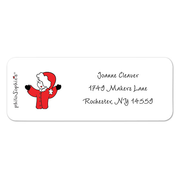 Holiday Girl Return Address Labels - 22693