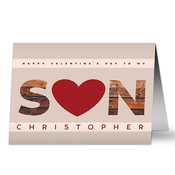 Personalized Valentine's Day Card For Son - 23009