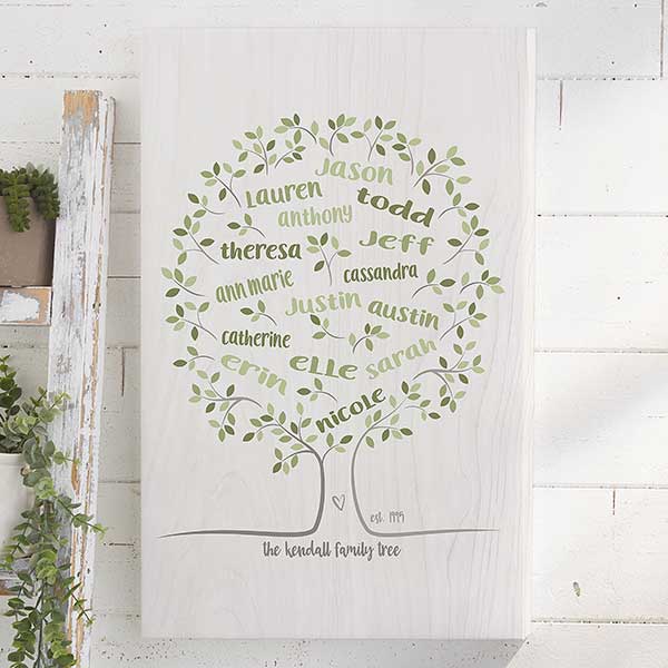 Personalized Family Tree Wall Art - Family Tree Of Life - 23357