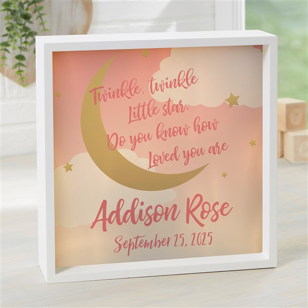 Beyond The Moon Personalized LED Light Shadow Box - 23589