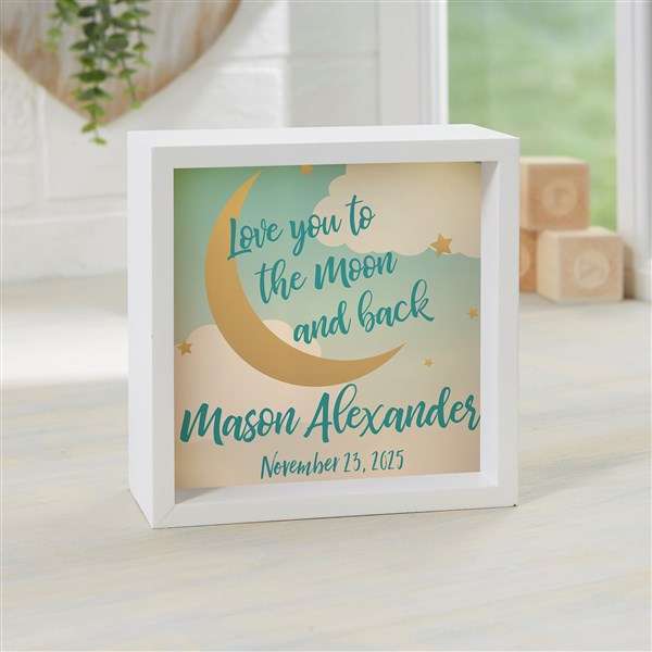 Beyond The Moon Personalized LED Light Shadow Box - 23589