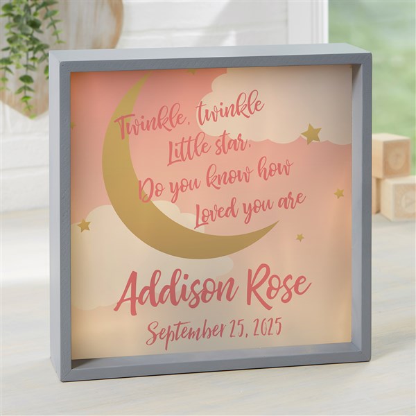 Beyond The Moon Personalized LED Light Shadow Box - 23589