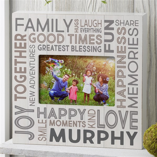 Personalized Box Picture Frames - Family Word Art - 23639