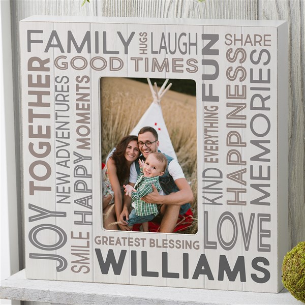 Personalized Box Picture Frames - Family Word Art - 23639