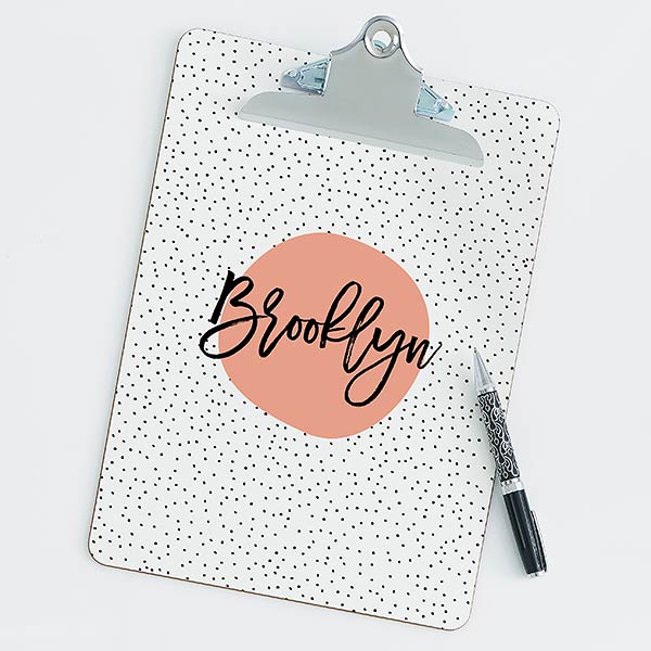 Personalized Clipboards - Modern Polka Dots - 23774