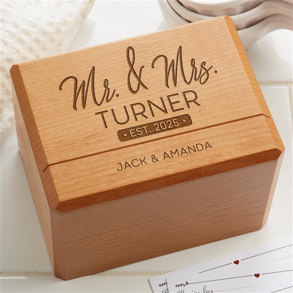 Personalized Recipe Box - Stamped Elegance - 23811