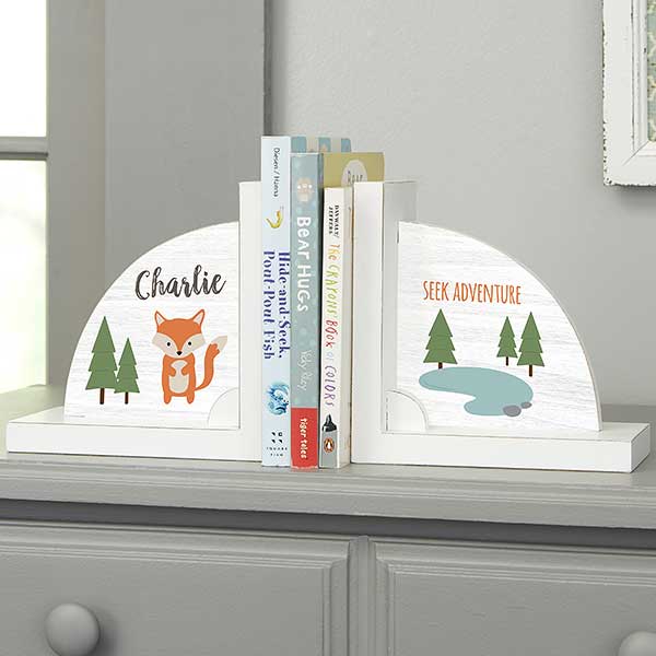 Personalized Bookends For Kids - Woodland Adventure - 24278