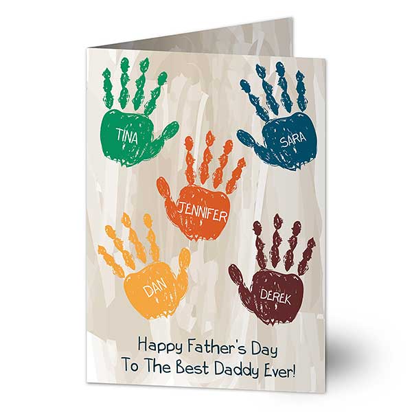 Handprints Personalized Father's Day Greeting Card - 24462