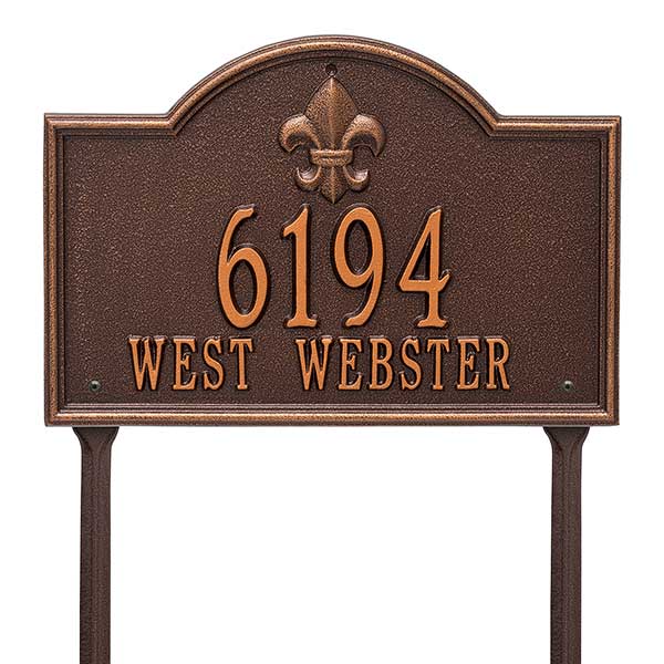 Bayou Vista Personalized Aluminum Lawn Address Signs - 24663