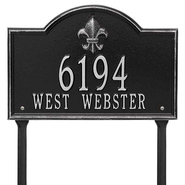 Bayou Vista Personalized Aluminum Lawn Address Signs - 24663